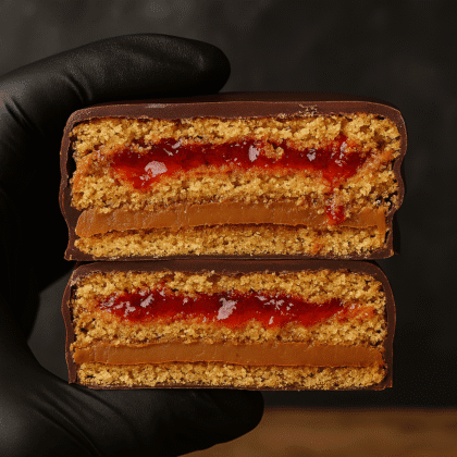 Alfajor triple (mermelada de frutilla y manjar) SIN AZÚCAR