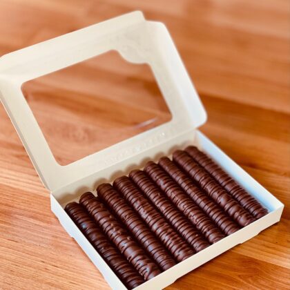 Cuchuflí Sin Azúcar con Manjar y bañado con Chocolate